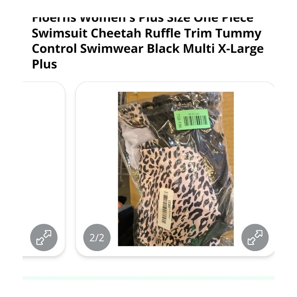 FLOERNS - XL Animal Print One-Piece Swimsuit - Picture 9 of 10